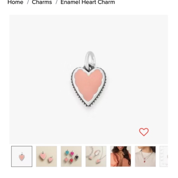 James Avery Enamel Heart Charm Pink - Picture 2 of 3